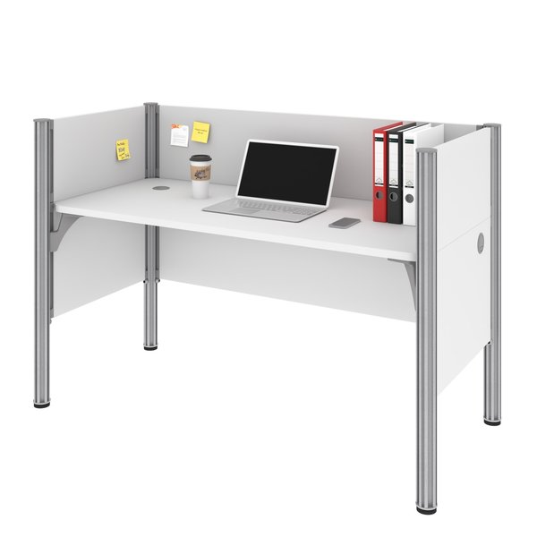 Bestar Bestar Pro-Biz 63W Single Office Cubicle with Low Privacy Panels in white 100871C-17